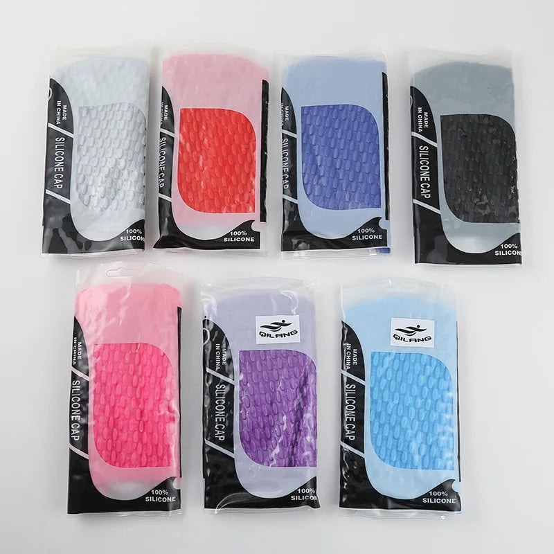 Adult Silicone Swim Cap - Waterproof, Large Size